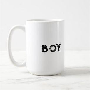 Tasse de café classique avec texte garçon et coule