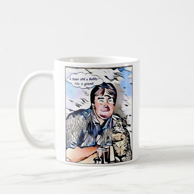 Tasse de café classique de la bande dessinée -11oz (Gauche)