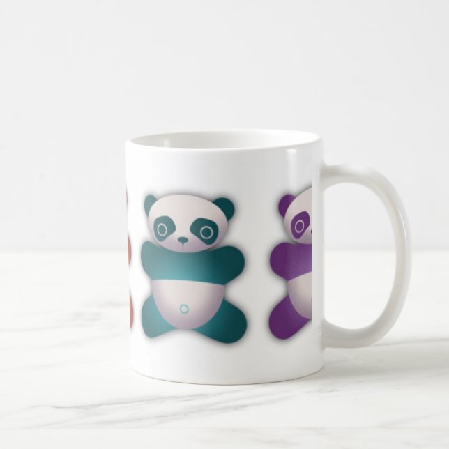 Tasse de café colorée de panda (Droite)