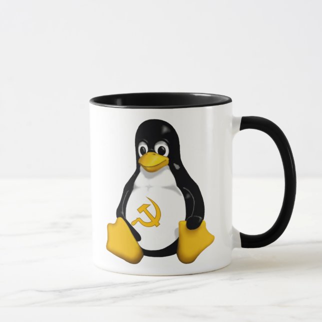 Tasse de café communiste de pingouin (Linux) (Droite)