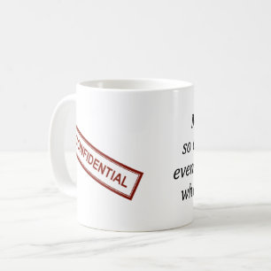 Tasse de café confidentielle de travail