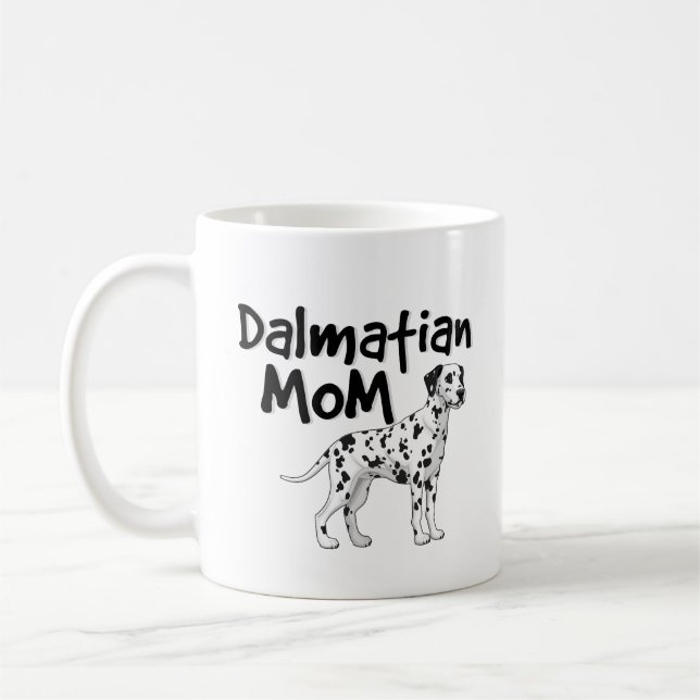 Tasse de café dalmatienne mignonne de femmes de (Gauche)