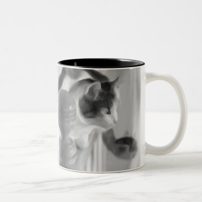 Tasse de café d'amoureux des chats (Droit)