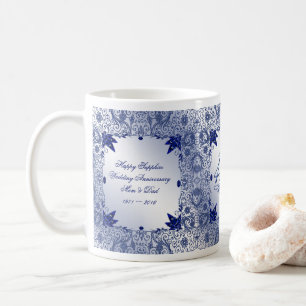 Tasse de café d'anniversaire de mariage de saphir