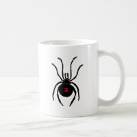 tasse de café d'araignée de veuve noire