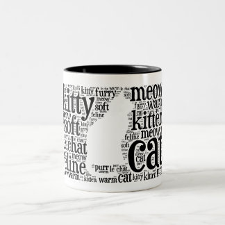 Tasse de café d'art de mot d'amoureux des chats