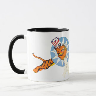 Tasse de café d'art de nez d'avion de combat de