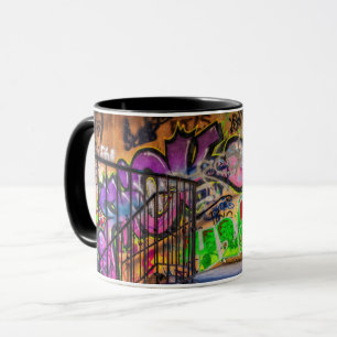 Tasse de café d'art de rue de graffiti de peintur
