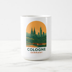 Tasse de café d'art de voyage Cologne Allemagne Vi