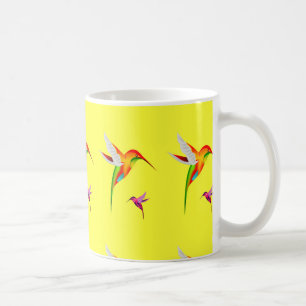 Tasse de café d'asile de colibri