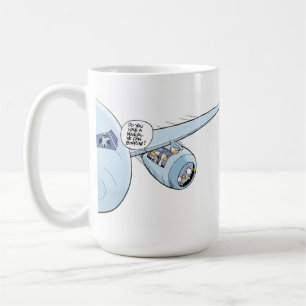 Tasse de café de bande dessinée d'humour