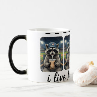 Tasse de café de baseball de raton laveur drôle –