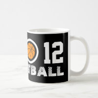 Tasse de café de basket-ball du numéro 12 |