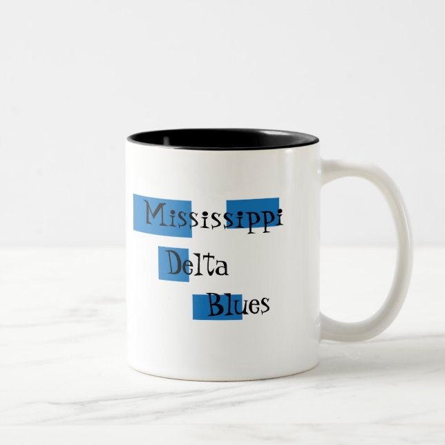 Tasse de café de bleus de delta du Mississippi (Droit)