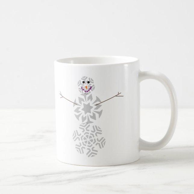 Tasse de café de bonhomme de neige de flocon de (Droite)