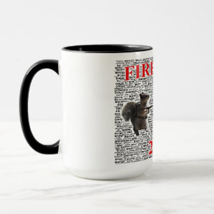 Tasse de café de bouche d'incendie avec le nuage