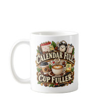 Tasse de café de bureau calendrier complet plus pl