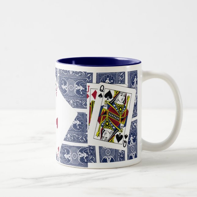 Tasse de café de cartes de jeu (Droit)