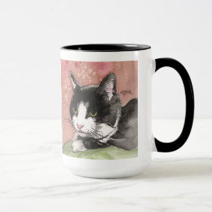 Tasse de café de chat de smoking
