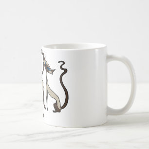Tasse de café de chats siamois