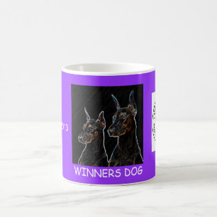 Tasse de café de chien de gagnants