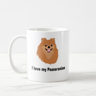 Tasse de café de chien de Pomeranian - amour d'I