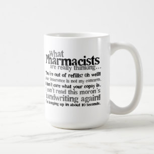 Tasse de café de citation de pharmacien