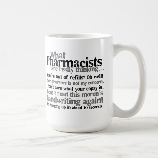 Tasse de café de citation de pharmacien (Droite)