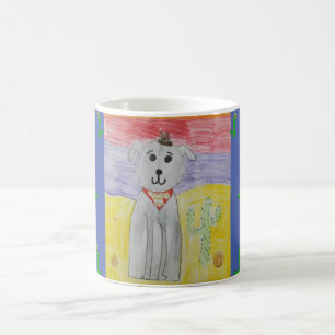 Tasse de café de conception de chien de thème de