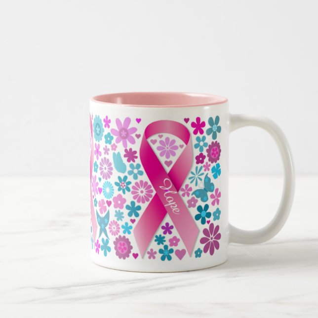 Tasse de café de conscience de cancer du sein (Droit)