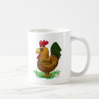 Tasse de café de coq, tasse, poulet, humour