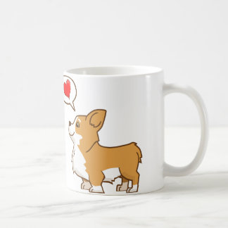 Tasse de café de corgi de Saint-Valentin