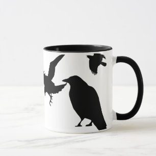 Tasse de café de danse de corneille