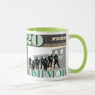 Tasse de café de devise de foule d'argent liquide
