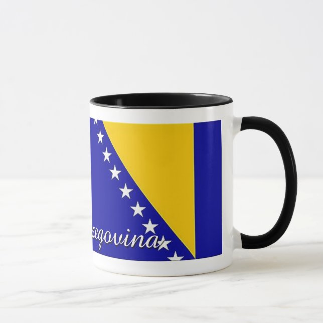Tasse de café de drapeau de la Bosnie-Herzégovine (Droite)