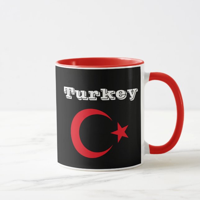 Tasse de café de drapeau de la Turquie/Türkiye (Droite)