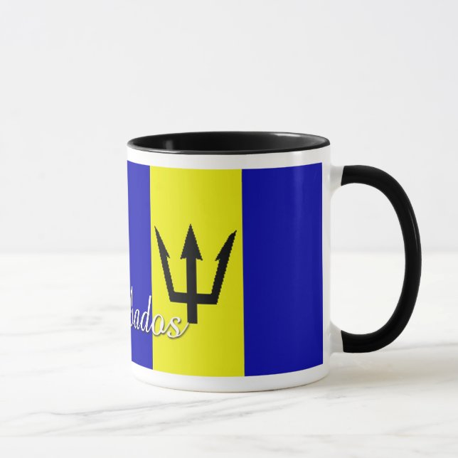 Tasse de café de drapeau des Barbade (Droite)