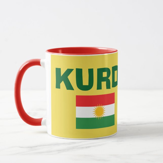 Tasse de café de drapeau du Kurdistan (Gauche)