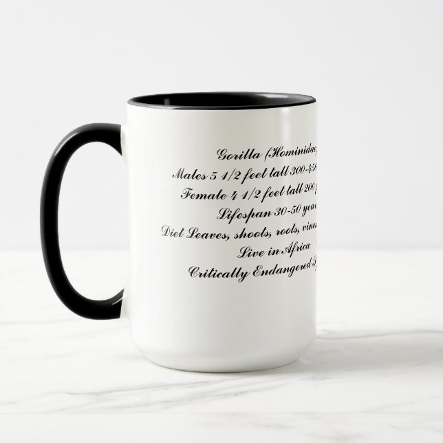 Tasse de café de famille de gorille (Gauche)