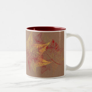Tasse de café de feuille d'automne