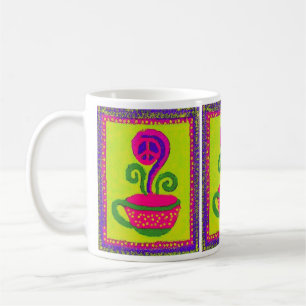 Tasse de café de fleur de paix