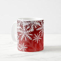 Tasse de café de flocons de neige de Noël jolie