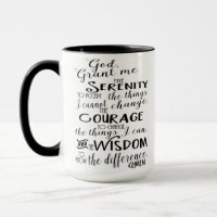 Tasse de café de foi de prière de sérénité