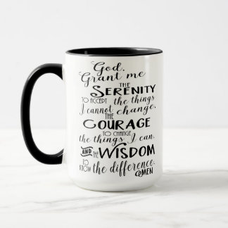 Tasse de café de foi de prière de sérénité