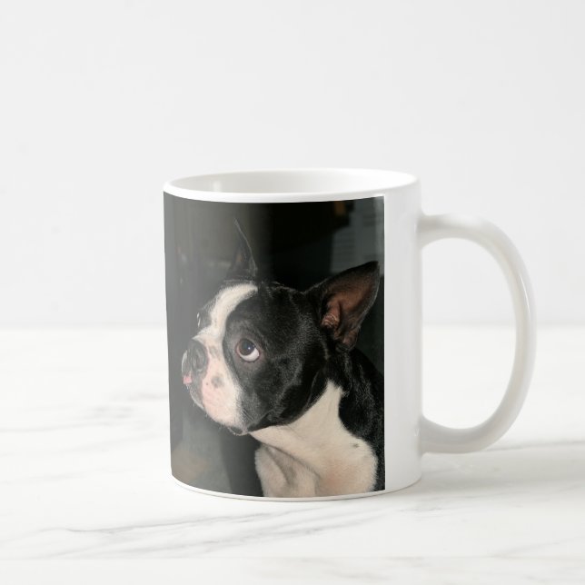 Tasse de café de framboise de Boston Terrier Cutie (Droite)
