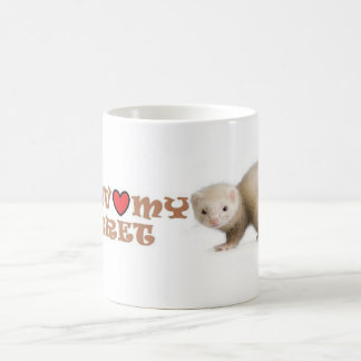 Tasse de café de furet "j'aime mon furet "