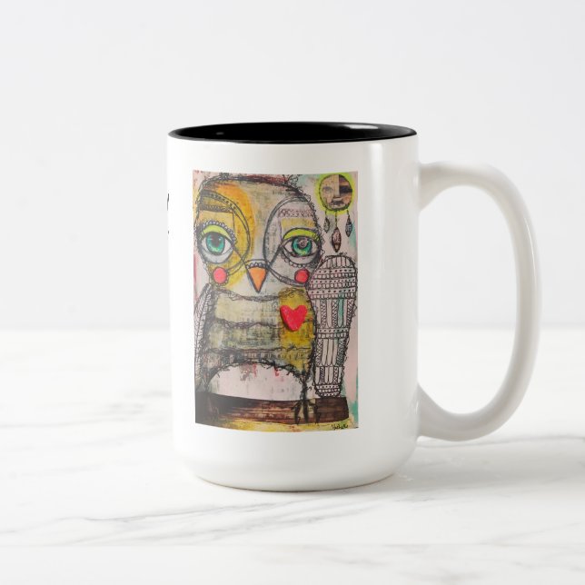 Tasse de café de hibou !  Soyez sage et suivez vos (Droit)