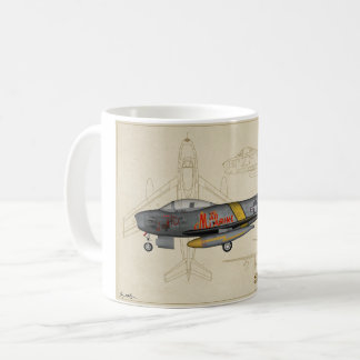 Tasse de café de jet du sabre F-86