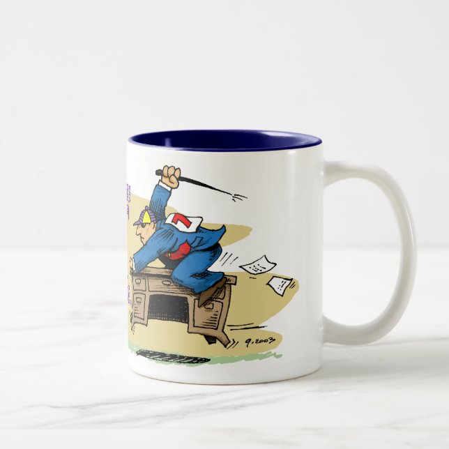 Tasse de café de jockey de bureau (Droit)