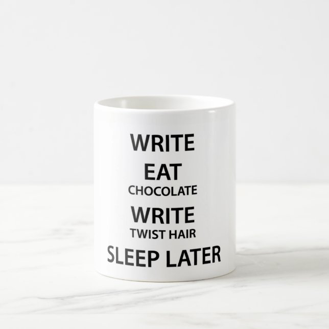 Tasse de café de la date-butoir de l'auteur (Centre)